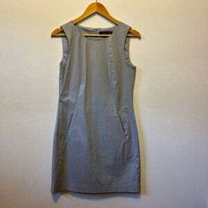 Theory Light Grey Sleeveless Dress with Pockets